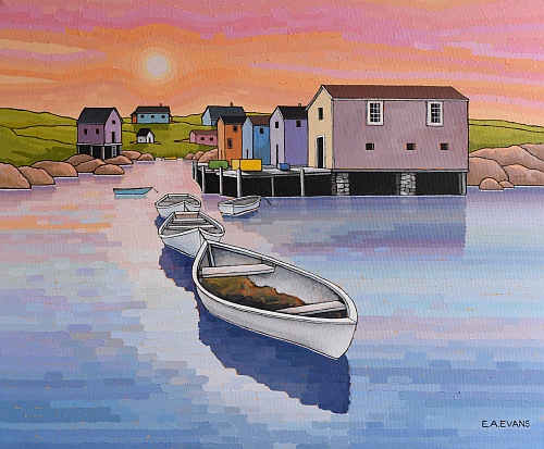 Approaching Dusk – acrylic on canvas, 20 × 24 in, E.A. Evans