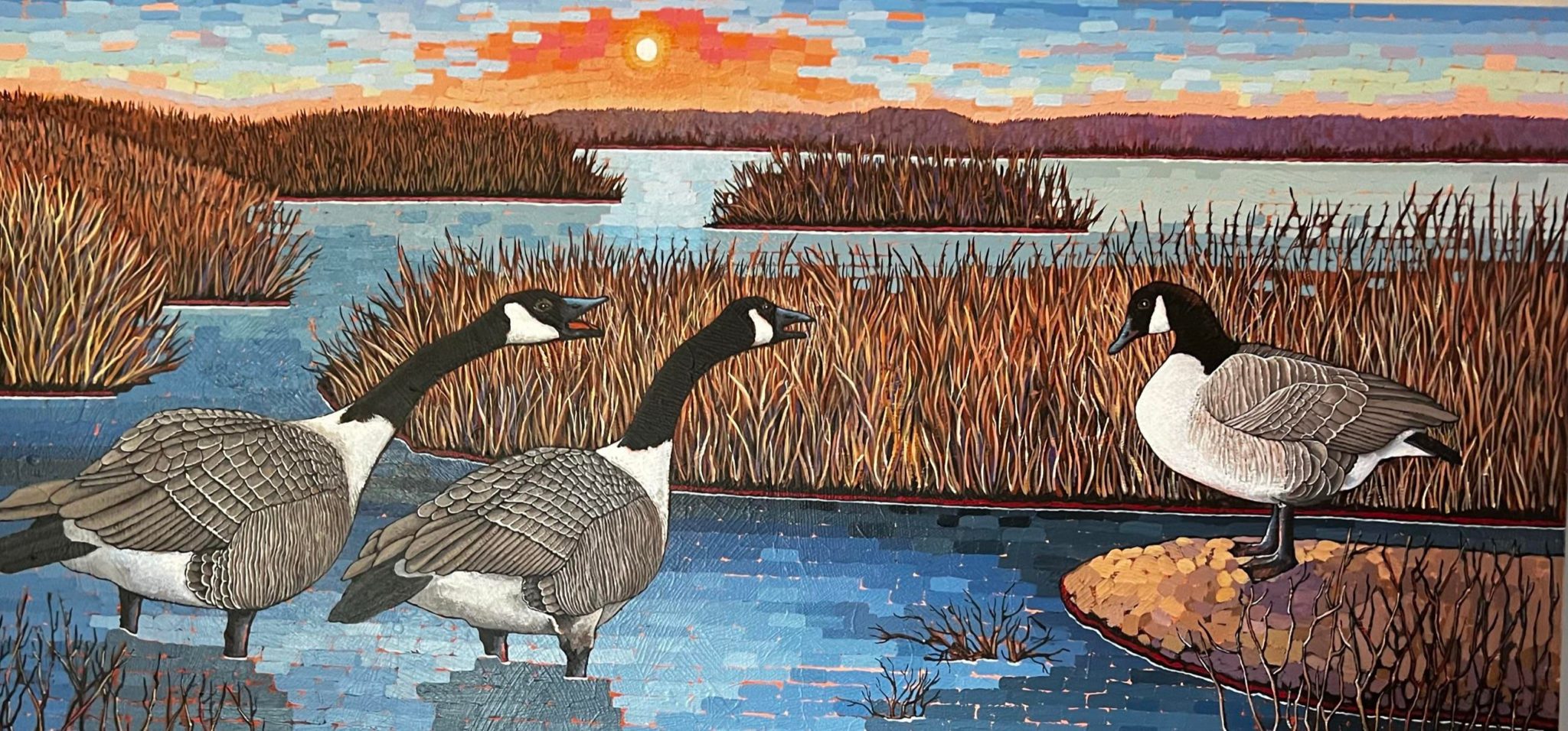 The Intruder – award-winning painting by E.A. Evans, 2022 Nature Trust of BC Artist of the Year